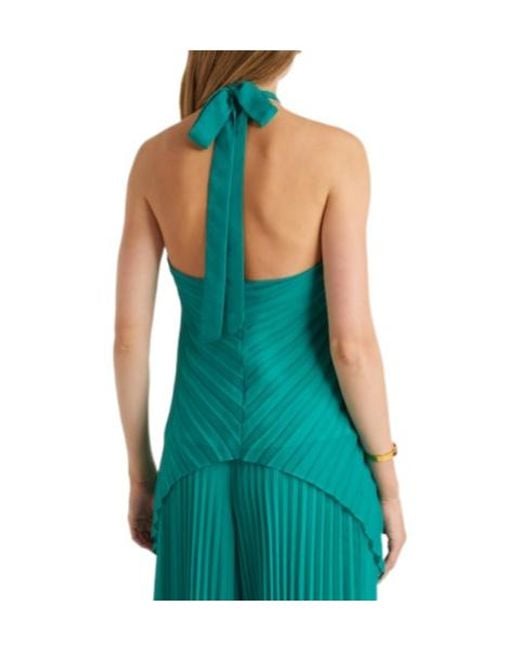 Max Mara Green Pleated Top