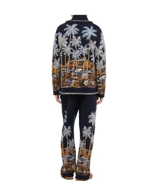 Alanui Blue Diamond Head Cardigan for men