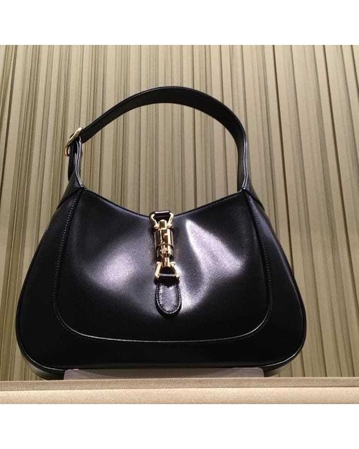 Gucci Black 1961 Jackie Medium Hobo Shoulder Bag