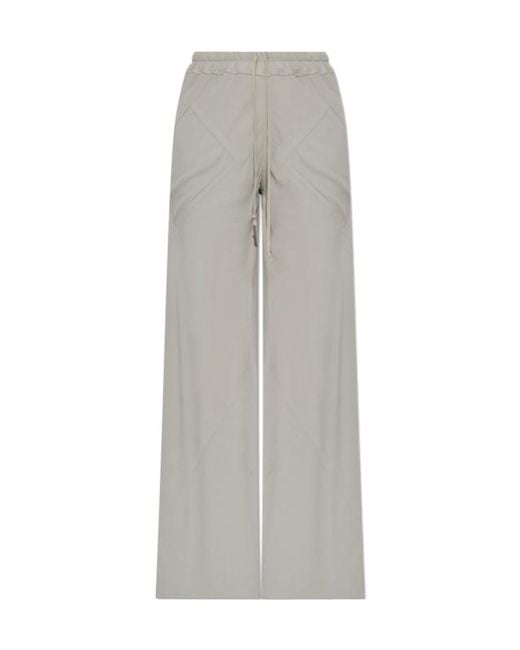 Rick Owens Gray Drawnstring Wide Leg Trousers