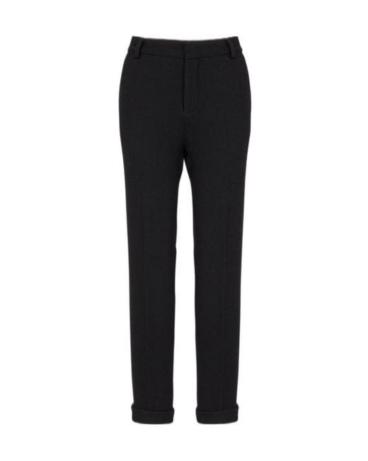Balmain Black High-Rise Tapered Trousers
