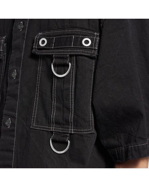 Balenciaga Black D-Ring Cargo Shirt for men