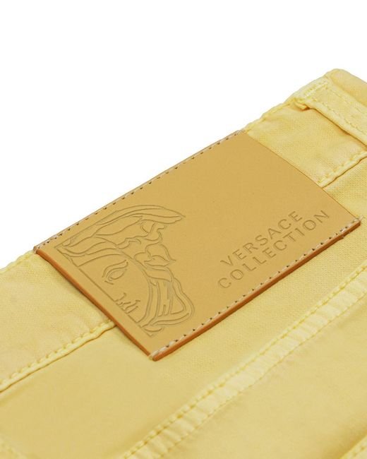 Versace Yellow Logo Straight Jeans for men