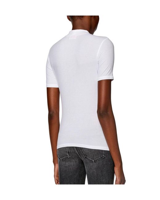 DIESEL White T-Mokky Short-Sleeved T-Shirt