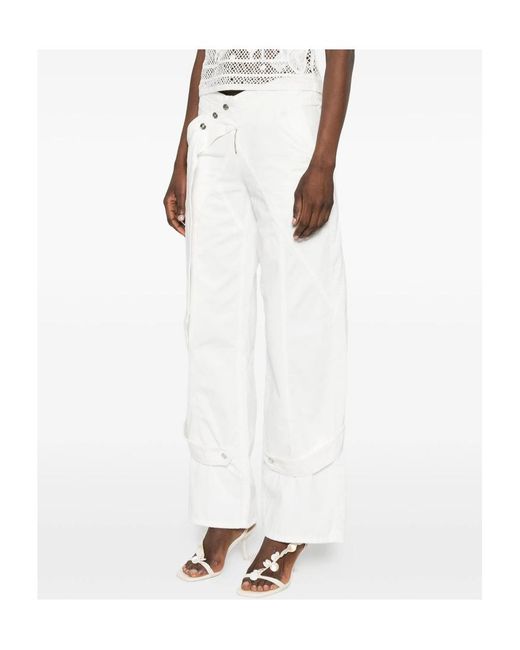 Blumarine White Wide Leg Pants