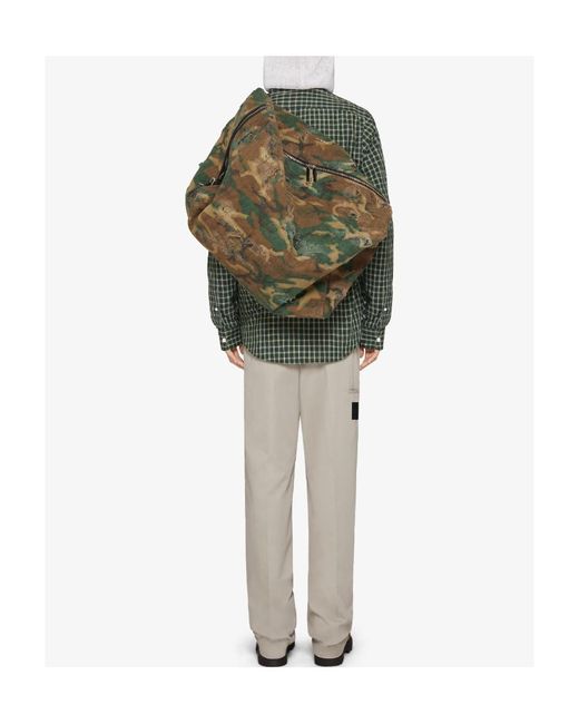 Givenchy White Logo-Patch Trousers for men