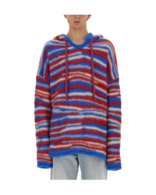 ERL Blue Long-Sleeved Sweater for men