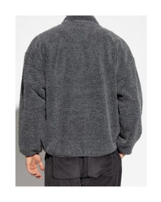 American Vintage Gray Furry Logo Patch Sweater for men