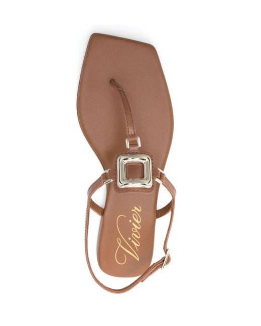 Roger Vivier Brown Viv By The Sea Buckled Sandals