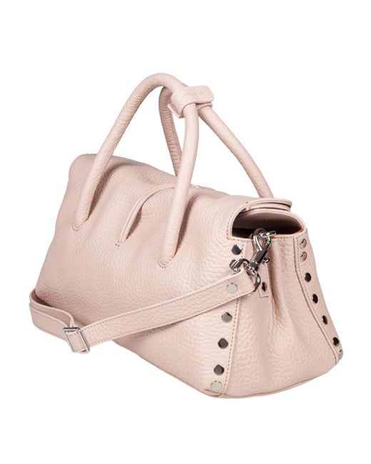 Zanellato Pink Dotta Centauro Small Top Handle Bag