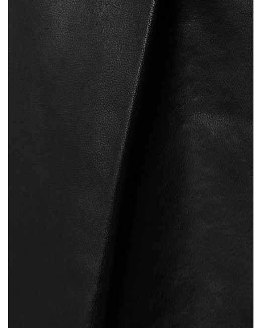 Balmain Black Pleated Wide-Leg Quarter Pants