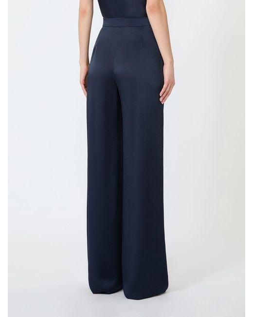 Max Mara Blue Studio Msealpaca Fluid Palazzo Trousers