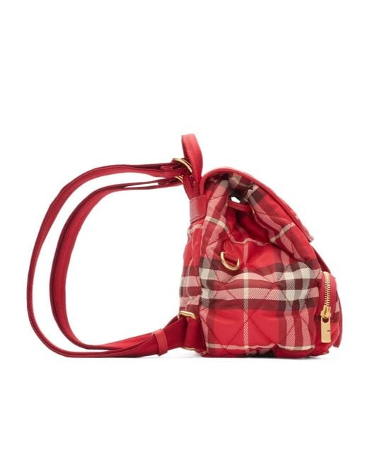 Burberry Red Mini Horseshoe Backpack
