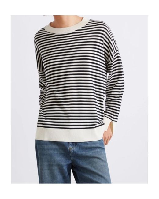 Marella Black Oversized Crew-Neck Sweater