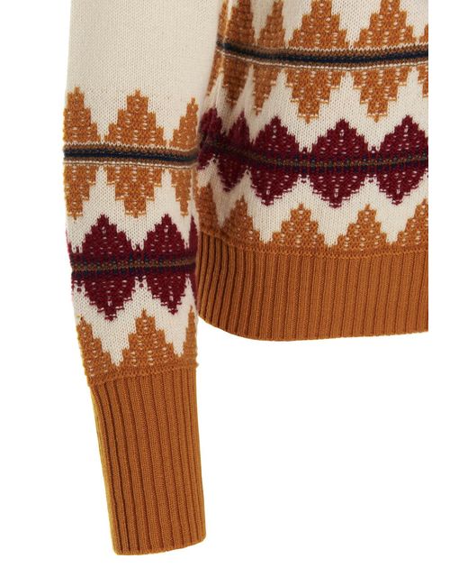 Loro Piana White Long-Sleeved High-Neck Pullover