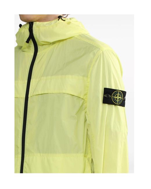 Stone Island Yellow Compass-Badge Shell Jacket for men