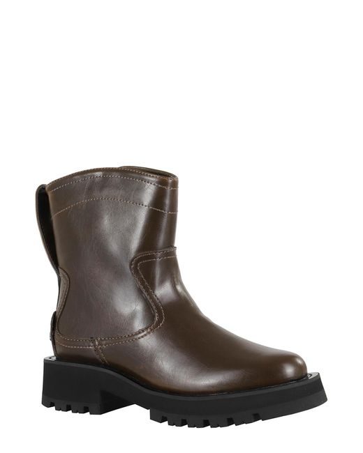 Ganni Brown Studs Low Boot Crinkle