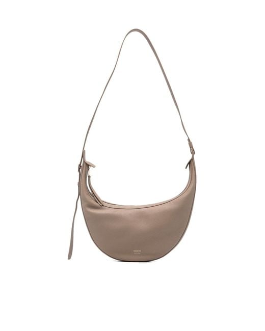 Khaite White Augustina Small Zipped Shoulder Bag