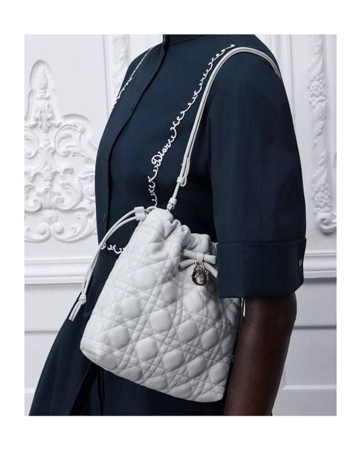 Dior Gray Aable Mini Bucket Bag