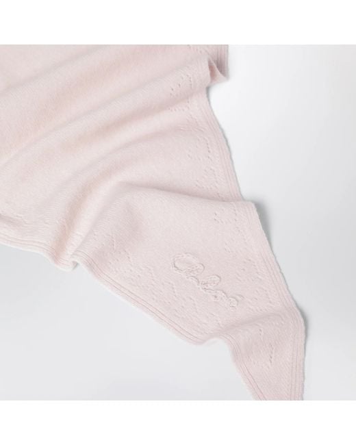 Chloé Pink Triangle Wool Scarf