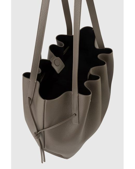 Yuzefi Brown Scallop Tote