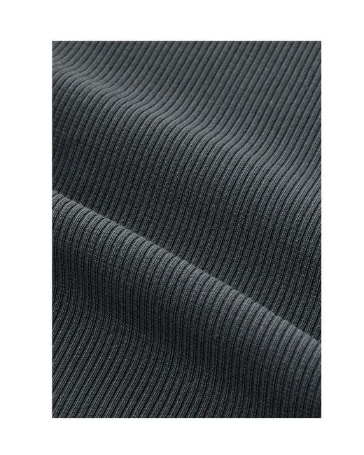 Citizens of Humanity Black Ribbed Cotton-Blend Tank