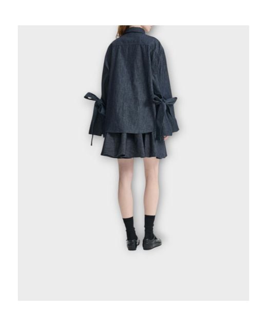 CECILIE BAHNSEN Blue Long-Sleeved Shirt