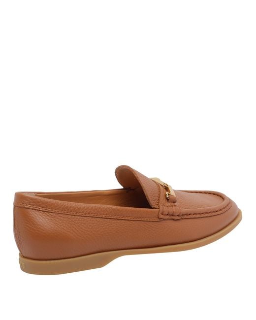 Tod's Brown Slip-On Flat Loafers