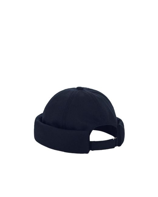 Giorgio Armani Blue Cuffed Docker Hat for men