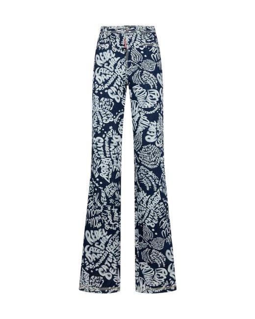 DSquared² Blue Straight Jeans