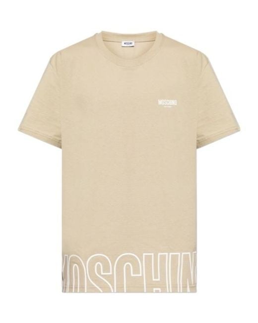 Moschino White Short-Sleeved T-Shirt for men