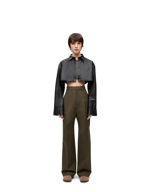 Loewe Black Cropped Long-Sleeved Shirt