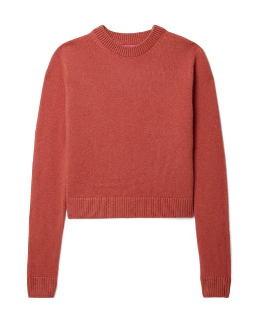 The Elder Statesman Red Cashmere Sweater