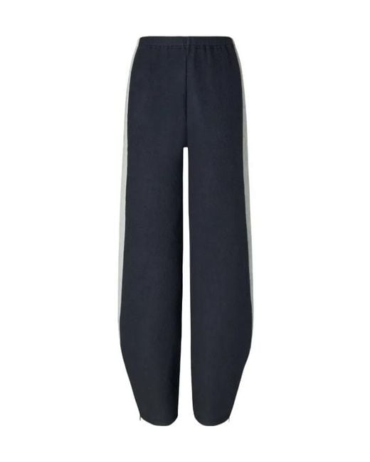 Tory Burch Blue Stripe Japanese Jersey Sweatpant