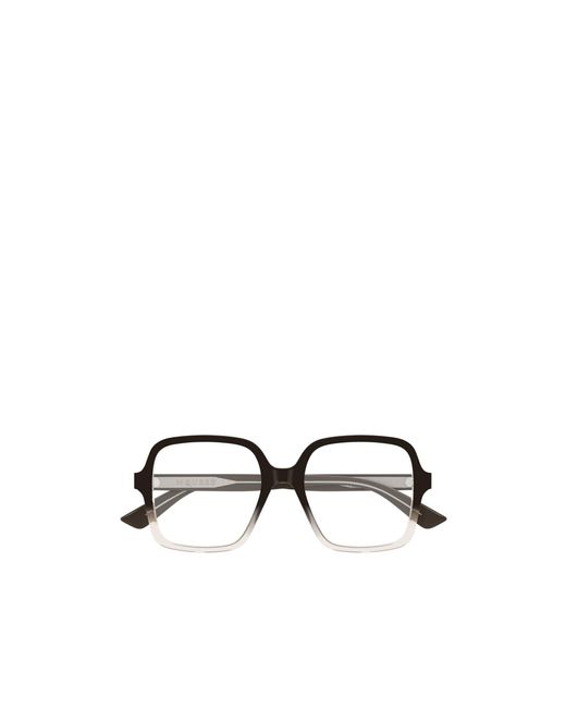McQueen Black Eyewear Oversized Square Frame Glasses