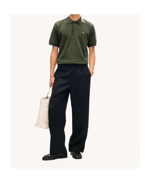 KENZO Green Jumping Tiger' Embroidered Slim Polo for men