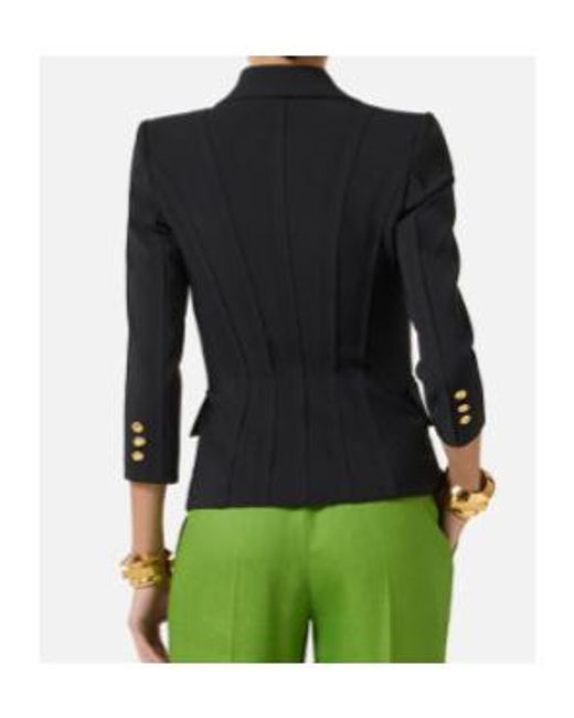 Elisabetta Franchi Blue Double-Breasted Jacket