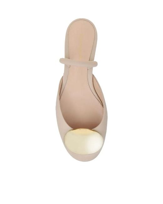 Gianvito Rossi Natural Round Head Muller Shoes