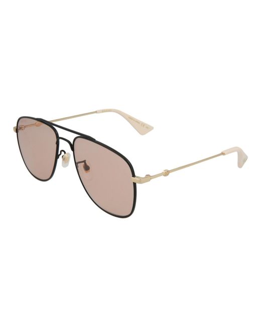 Gucci Metallic Super Large Frame Sunglasses With Logo for men