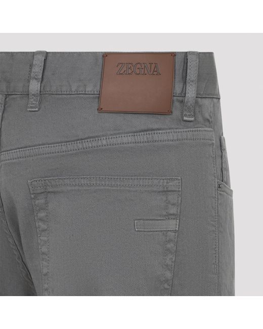 Zegna Gray Belt Loop Jeans for men