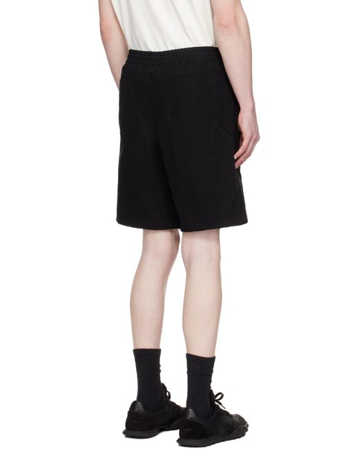 A.P.C. Black Norris Elastic-Waist Bermuda Shorts for men