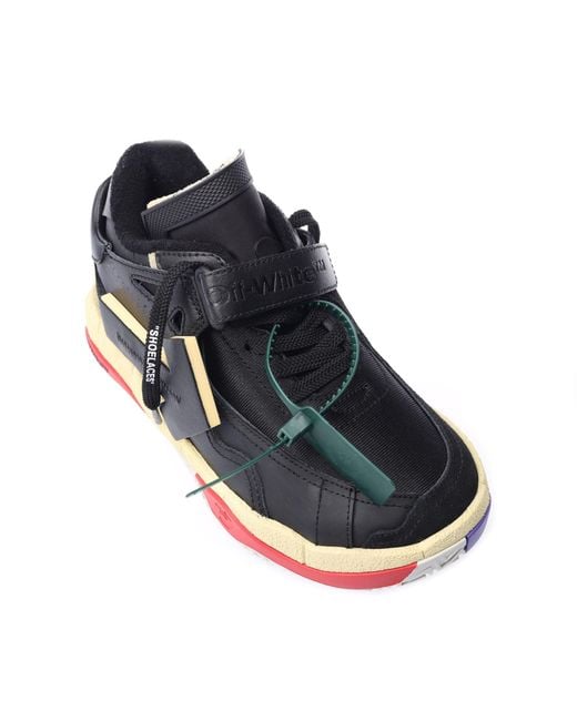 Off-White c/o Virgil Abloh Blue Panelled Midtop Sneaker