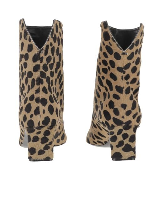 Khaite Brown 55Mm Leopard-Print Ankle Boots