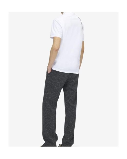 McQueen White Logo Strap Detail Polo Shirt for men