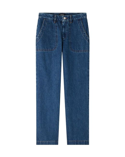 A.P.C. Blue Seaside Wide-Leg Jeans