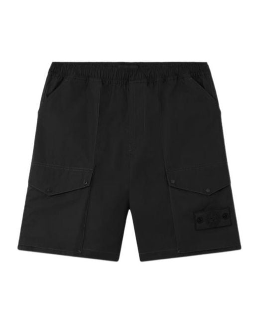 Stone Island Black Ghost Cargo Shorts for men