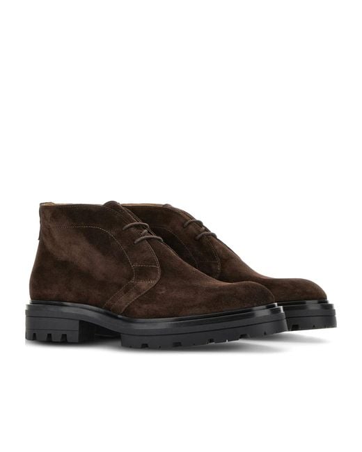 Hogan Brown Suede Boots for men