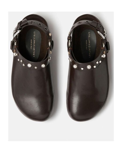 Stella McCartney Brown Elyse Studded Clogs