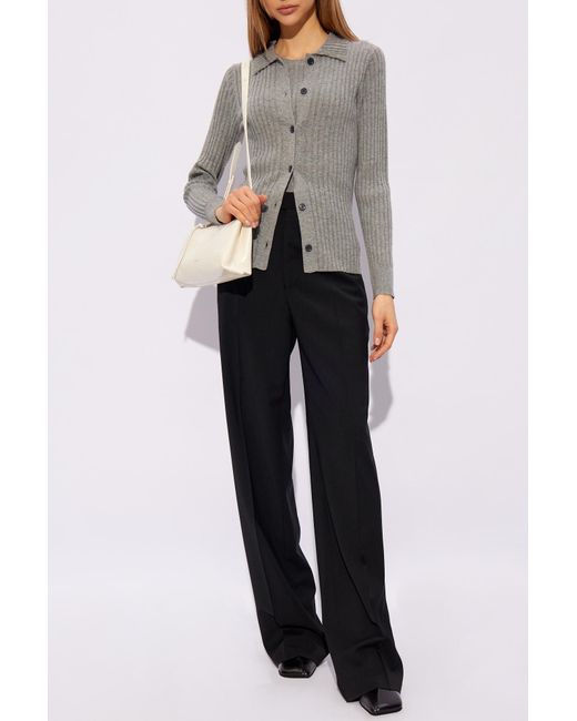 Dries Van Noten Gray Long-Sleeved Cardigan