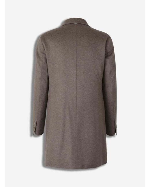 Herno Brown Layered Coat for men